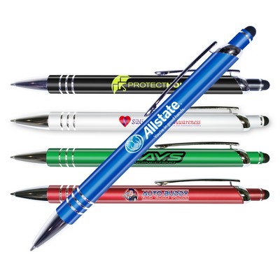 Halcyon® Full Color Digital Vortex Metal Pen/Stylus