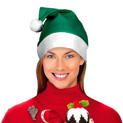 Green Blank Felt Santa Hat