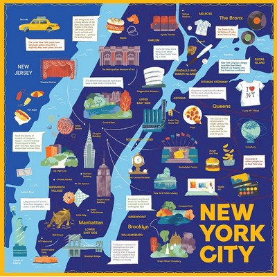 New York City Map (500-Piece Jigsaw Puzzle)