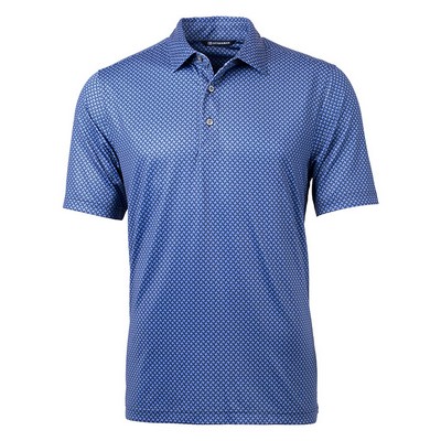 Cutter and Buck Men's Pike Banner Print Stretch Polo