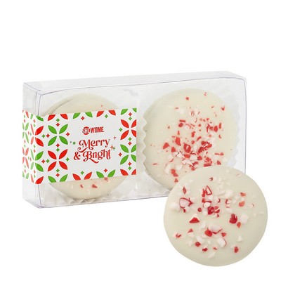 Belgian Chocolate Oreos® Gift Box - 2 pc. White Chocolate Peppermint