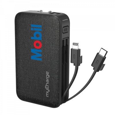 myCharge Powerhub Plus 6,000mAh Everything Built in Portable Charger