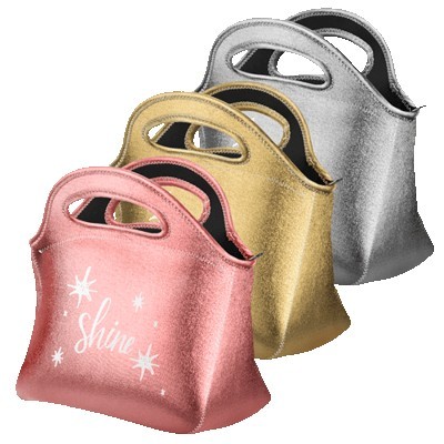 Metallic Neoprene Gran Klutch Lunch Bag