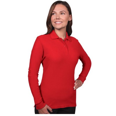 Ladies' Long Sleeve Pique Polo Shirt