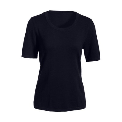 Ladies' Scoop Neck Cotton Sweater