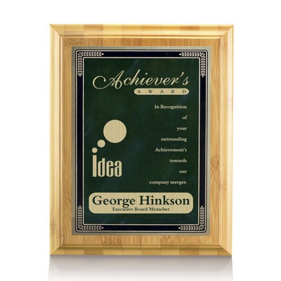 Bamboo/Cardinal Plaque - Bamboo/Green 8"x10"