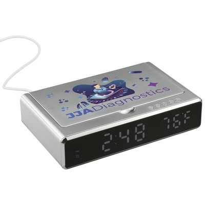 UV Sanitizer Desk Clock with Wireless Charging