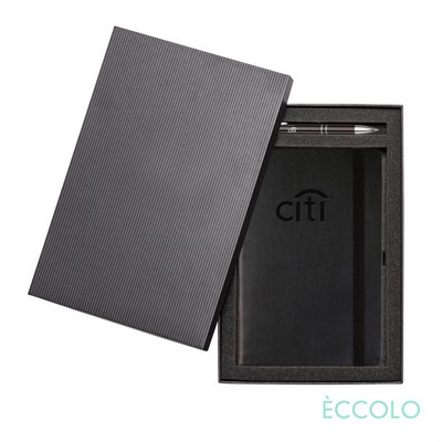 Eccolo® Twist Journal/Clicker Pen Gift Set - (M) Black