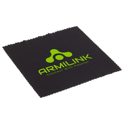 6" x 6" 220GSM Microfiber Lens Cloth with Antimicrobial Additive