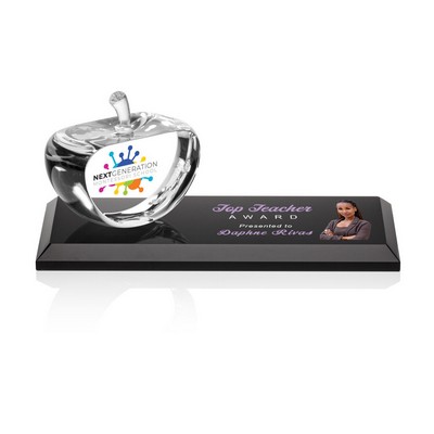 VividPrint™ Award on Base - Argyle Apple/Black 3"x7"