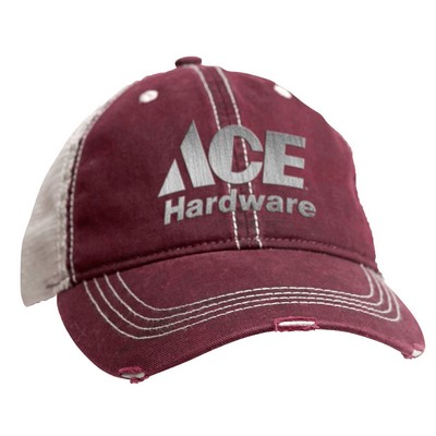 ACE USA Distressed Pigment Trucker Cap