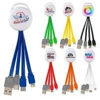 Full Color Vivid Dual Input 3-in-1 Charging Cable