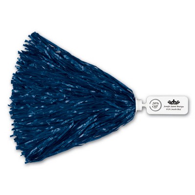 750 Strand Vinyl Pom Poms w/ Rectangle & Token Handle (Imprinted)